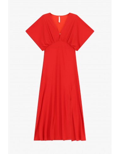 Robe longue fluide col V – Imperial Femme