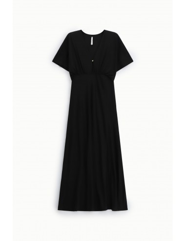Robe longue fluide col V – Imperial Femme