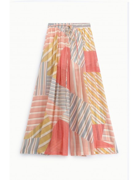 Pantalon palazzo imprimé géométrique – Imperial Femme