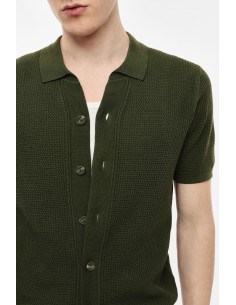 Cardigan polo en maille nid d’abeille – Imperial Homme
