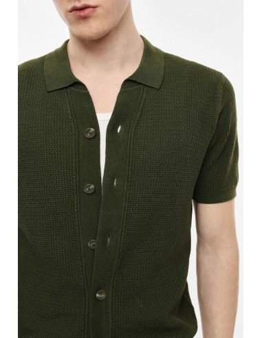 Cardigan polo en maille nid d’abeille – Imperial Homme
