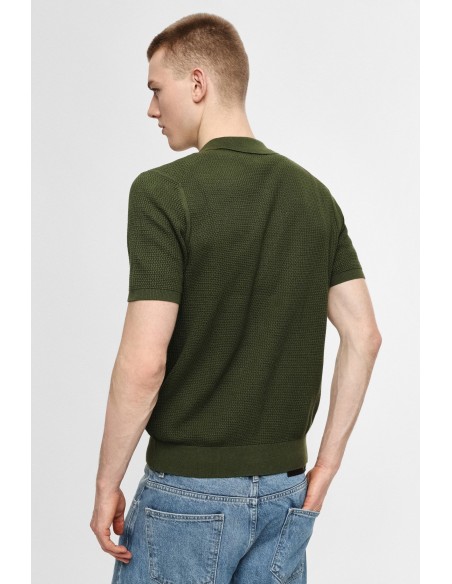 Cardigan polo en maille nid d’abeille – Imperial Homme