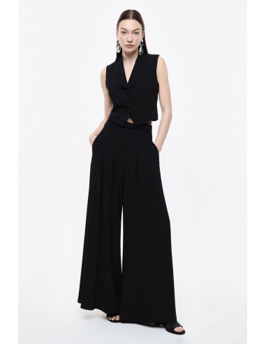 Pantalon Palazzo à pinces avec ceinture assortie - Imperial