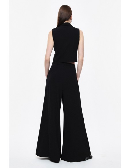 Pantalon Palazzo à pinces avec ceinture assortie - Imperial