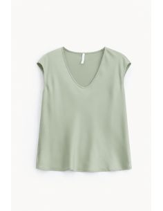 T-shirt sans manches vert d'eau Imperial Femme