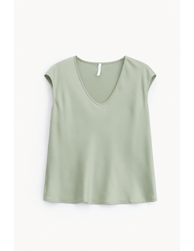 T-shirt sans manches vert d'eau Imperial Femme