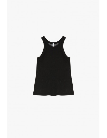 Débardeur noir Marcel  cotelé Imperial Femme