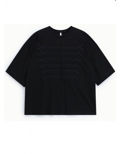 T-shirt oversize noir brodé Imperial Femme