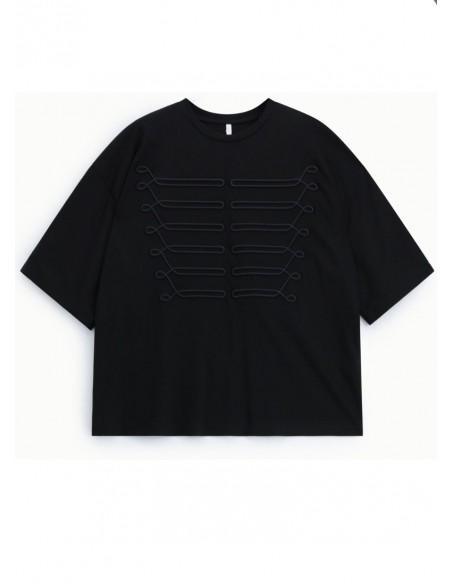 T-shirt oversize noir brodé Imperial Femme