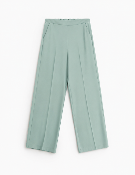 Pantalon a taille elastiquée vert d'eau  | Imperial Lyon