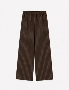 Blazer croisé rayé chocolat – Imperial Femme