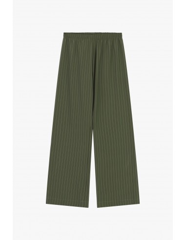 Pantalon palazzo kaki rayé  – Imperial Femme
