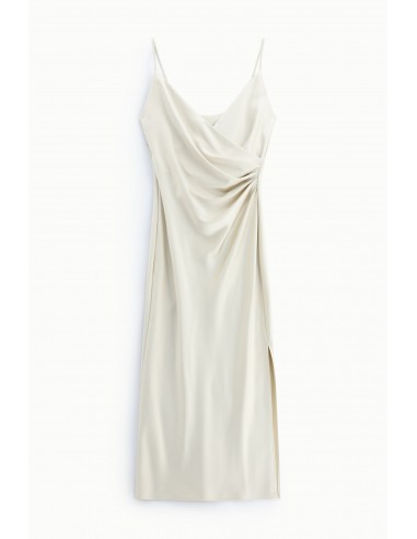 Robe de soirée fourreau drapée en crêpe satin – Imperial Femme