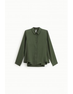 Chemisier trapeze fluide à manches longues colori s militare- Imperial