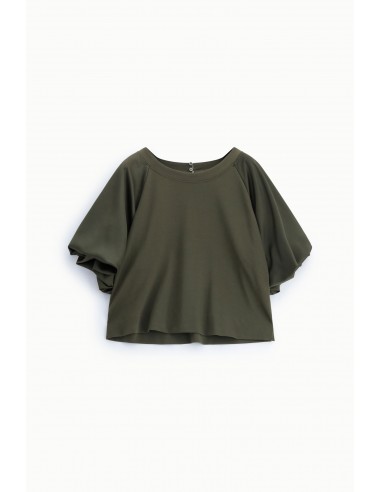 Sweat-shirt droit manches ballon satin – Imperial Femme