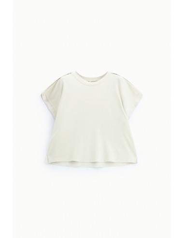 Sweat-shirt ecru sans manches galon satin – Imperial Femme