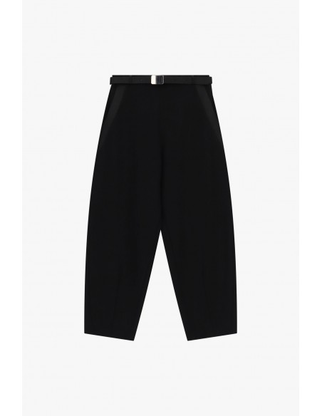 Pantalon ballon café 3/4 taille haute ceinturé – Imperial Femme
