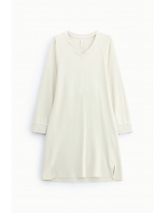 Robe courte trapèze col V manches kimono satin – Imperial Femme