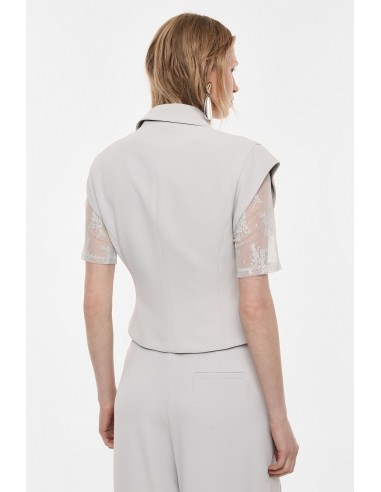 Veste sans manches col revers croisée – Imperial Femme
