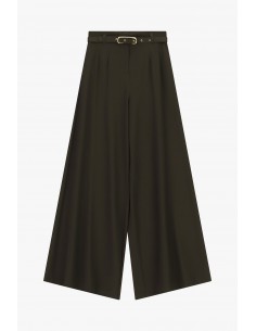 Pantalon palazzo taille haute ceinture métallique – Imperial Femme
