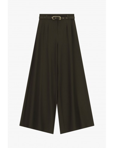 Pantalon palazzo taille haute ceinture métallique – Imperial Femme