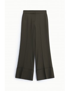 Pantalon palazzo taille haute revers large – Imperial Femme