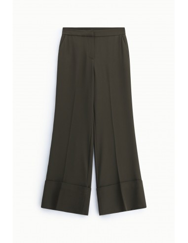 Pantalon palazzo taille haute revers large – Imperial Femme