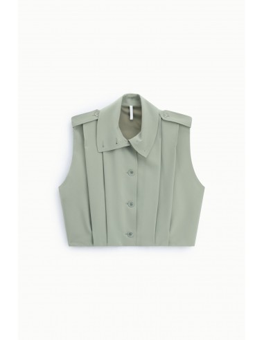 Veste sans manches oversize col montant – Imperial Femme