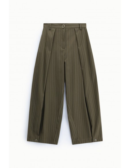 Pantalon palazzo taille haute rayures – Imperial Femme