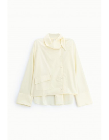 Chemise oversize col lavallière suédine – Imperial Femme