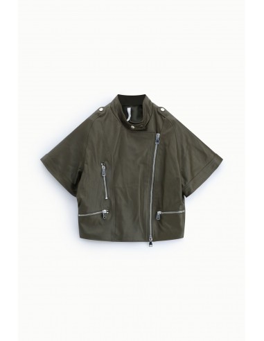 Blouson cuir militare oversize col officier – Imperial Femme