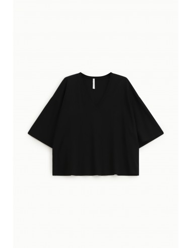 Top ample noir manches chauve-souris col V – Imperial Femme