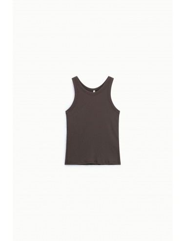 Débardeur marron Marcel  cotelé Imperial Femme