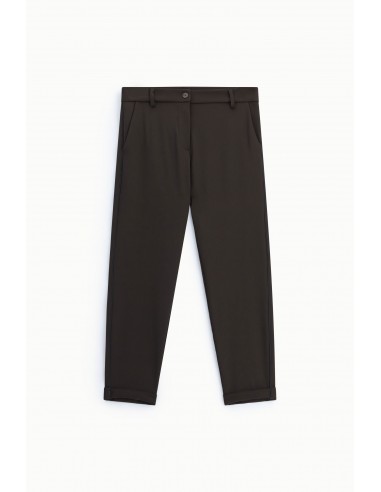 Pantalon de tailleur carotte passepoil satin – Imperial Femme