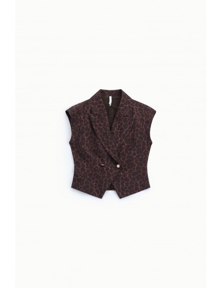 Total look panthère gilet et pantalon palazzo coordonnés Imperial Femme