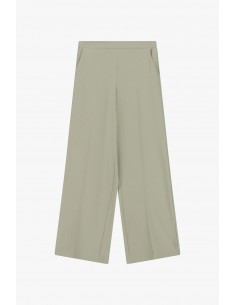Pantalon palazzo fluide taille haute  vert d'eau– Imperial Femme