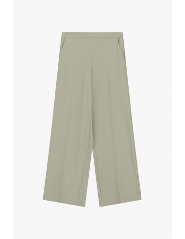 Pantalon palazzo fluide taille haute  vert d'eau– Imperial Femme