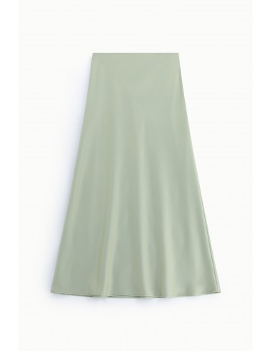 Jupe midi vert d'eau sirène en crêpe satin – Imperial Femme