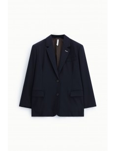 Blazer oversize bleu marine col a revers Imperial Femme