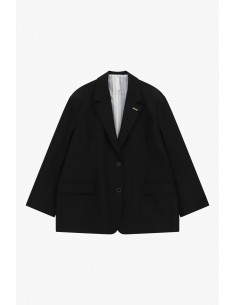 Blazer oversize noir col a revers Imperial Femme