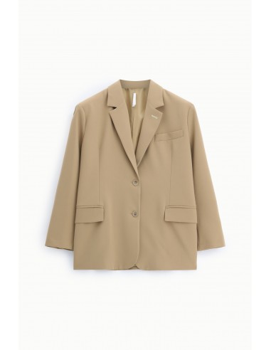 Blazer oversize beige col a revers Imperial Femme