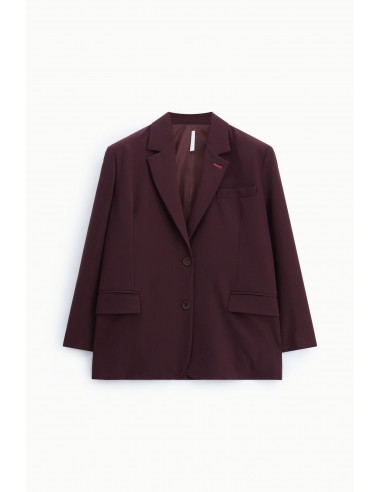 Blazer oversize bordeaux col a revers Imperial Femme