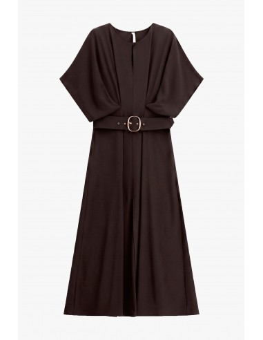 Robe longue manches chauve-souris ceinturée – Imperial Femme