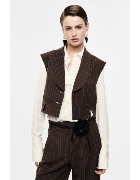 Ensemble raye gilet et pantalon assorti Imperial Femme Lyon