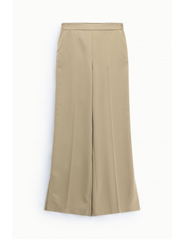 Pantalon palazzo crêpe satin à fentes – Imperial Femme | Lyon