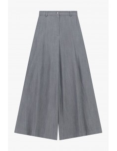 Pantalon palazzo taille haute façon denim – Imperial Femme