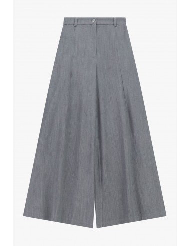 Pantalon palazzo taille haute façon denim – Imperial Femme