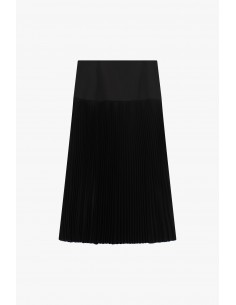 Jupe longue plissée bandeau satin en draperie – Imperial Femme