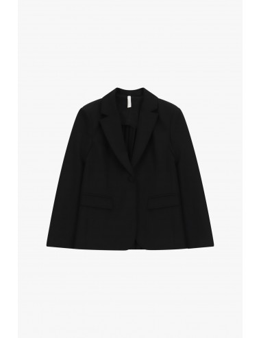 Blazer dos plisse noir Imperial Femme
