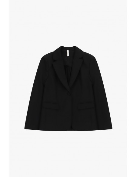 Blazer dos plisse noir Imperial Femme